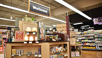 Health & Wellness department with vitamins, supplements, bodycare products, and more