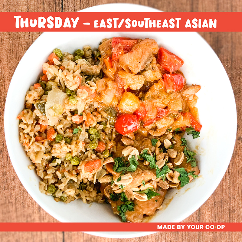 Thursday hot food bar - East and Southeast Asian foods