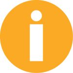 a lowercase I in the middle of a yellow circle