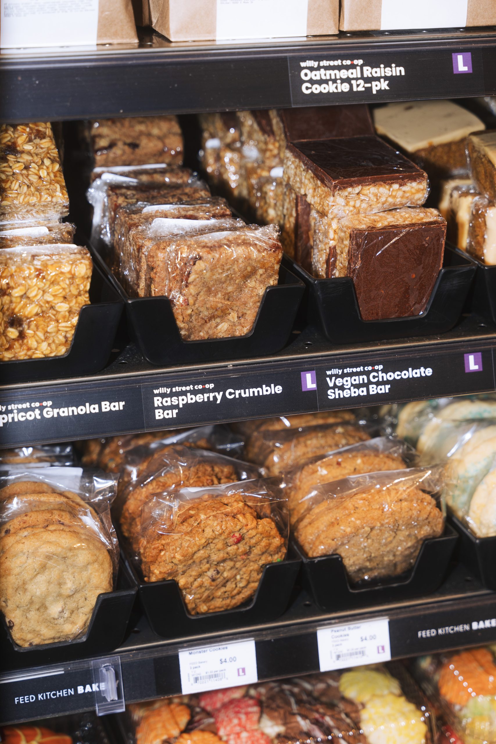 Bakery display with local bread and pastries