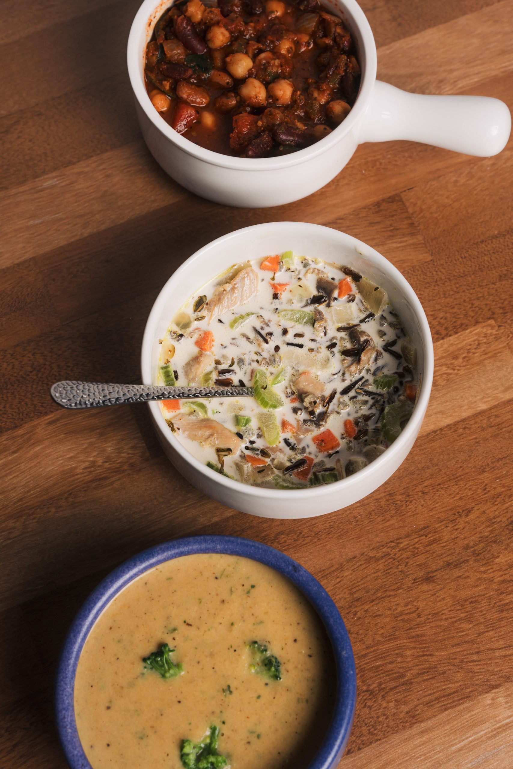 Soup bar with daily selections